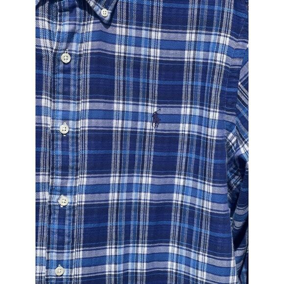 Ralph Lauren Button-Down Shirt Men's L Multicolor Plaid 100% Cotton Long Sleeves - Picture 4 of 7